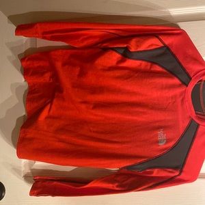 The North Face long sleeve/ 7-8 small Youth/ Orange and Gray/ going for $15